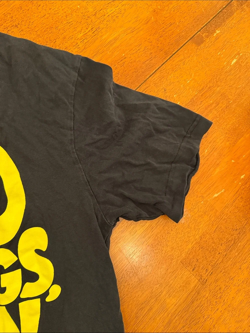Nike Black T-Shirt with Yellow 'Bad Things, Man' Graphic Dennis Hopper 90s comme